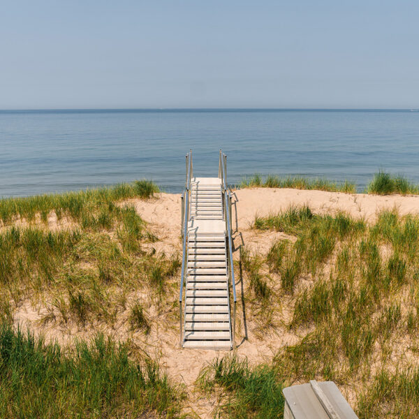 new-dune-grass-with-aluminum-staircase-lake-michigan